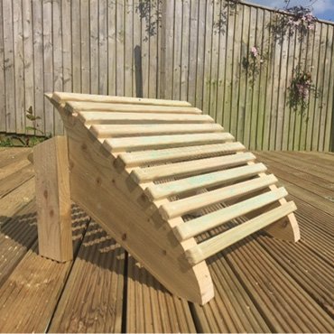 An unpainted footstool